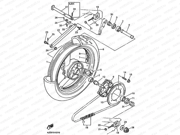 Rear wheel