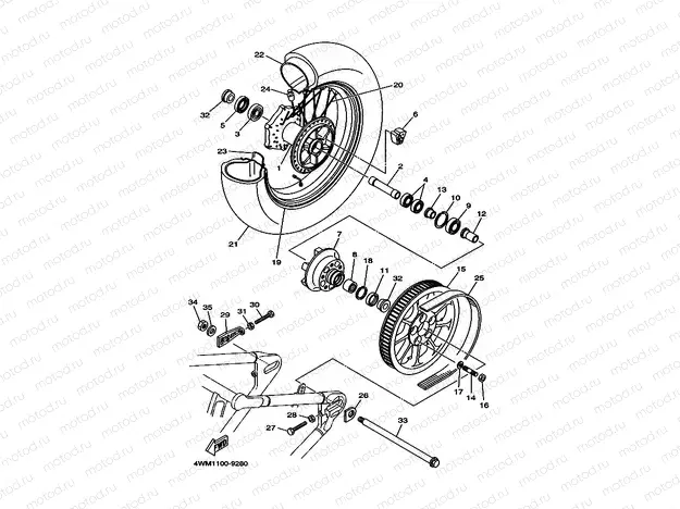 Rear wheel