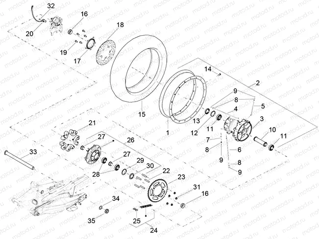 Rear wheel