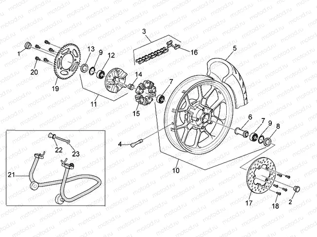 Rear wheel