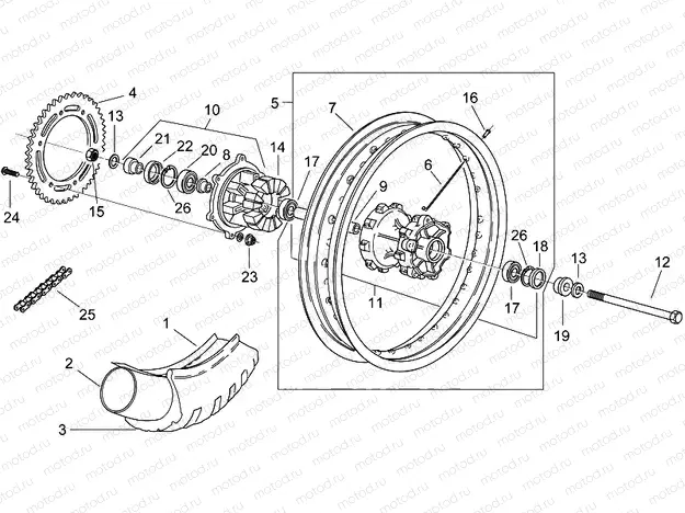 Rear wheel