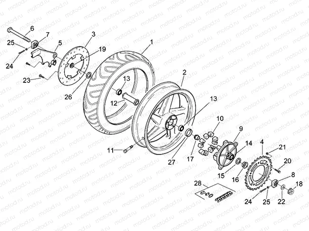 Rear wheel