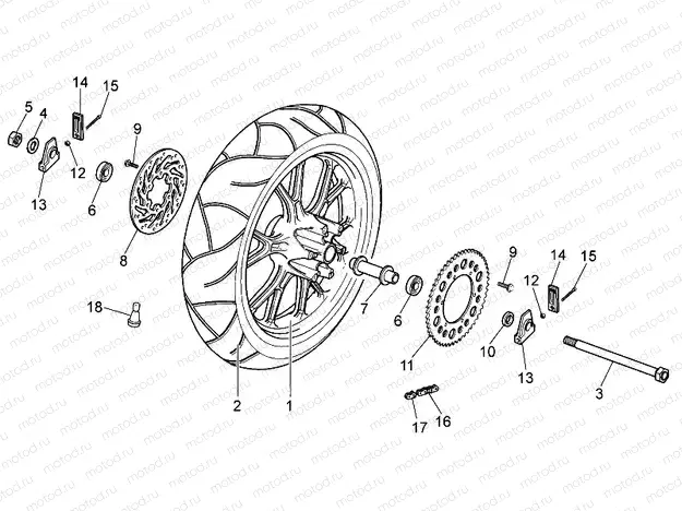 Rear wheel