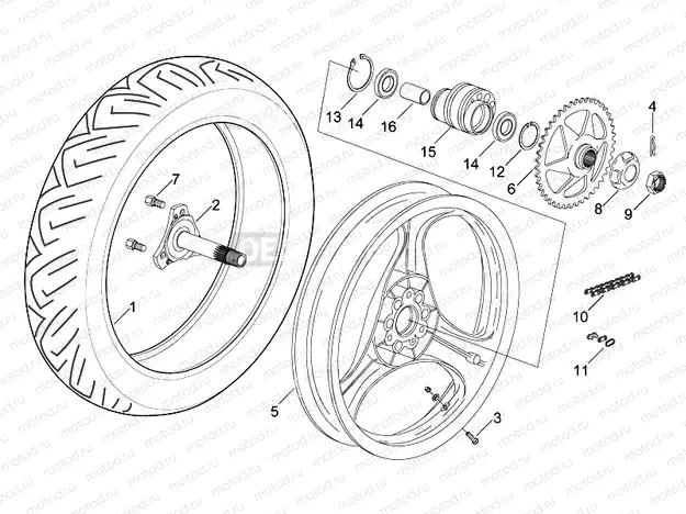 Rear wheel