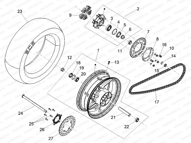 Rear wheel