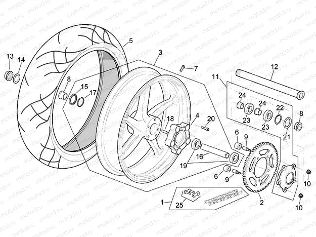 Rear wheel