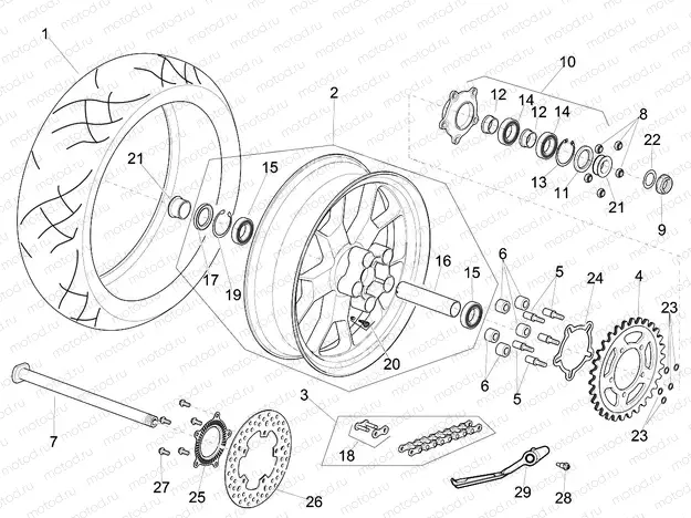 Rear wheel