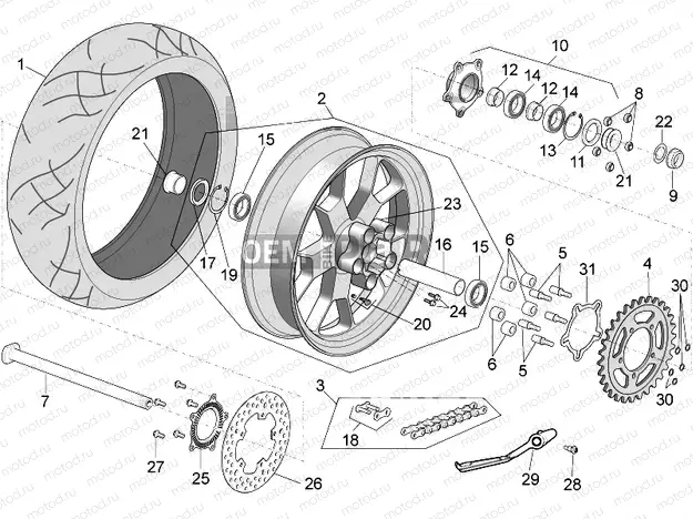 Rear wheel