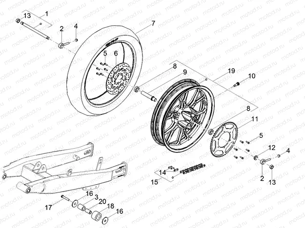 Rear wheel