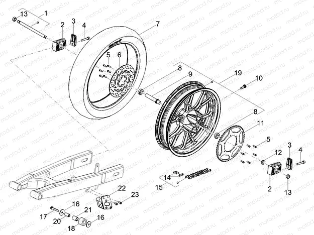 Rear wheel