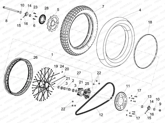 Rear wheel