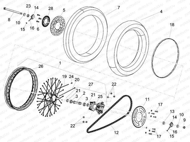 Rear wheel