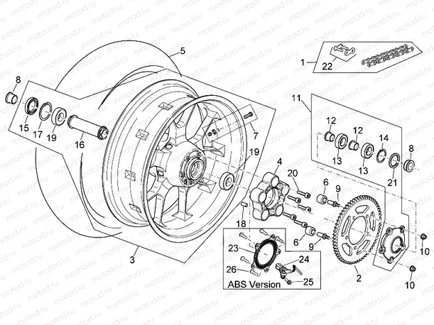 Rear wheel