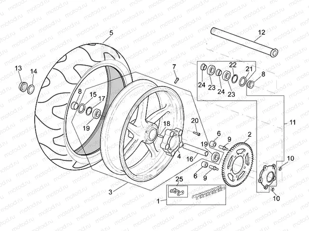 Rear wheel