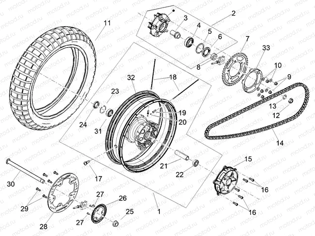 Rear wheel