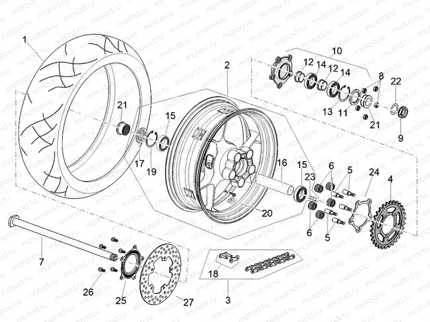 Rear wheel