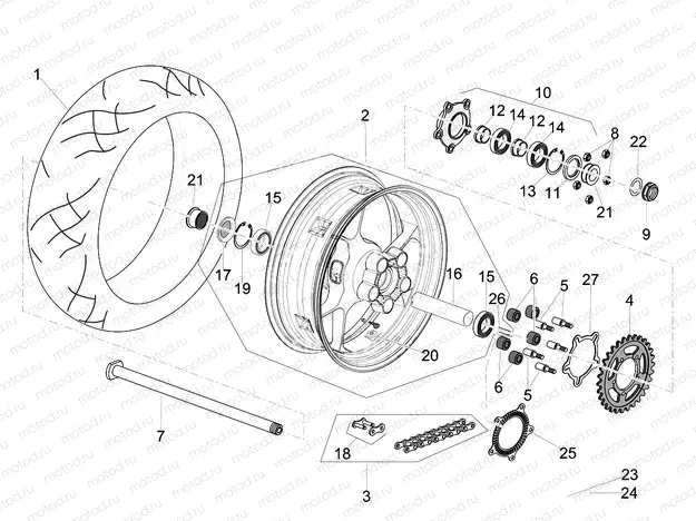 Rear wheel