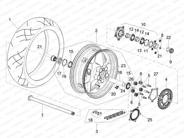 Rear wheel