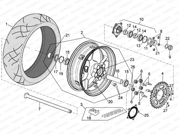 Rear wheel