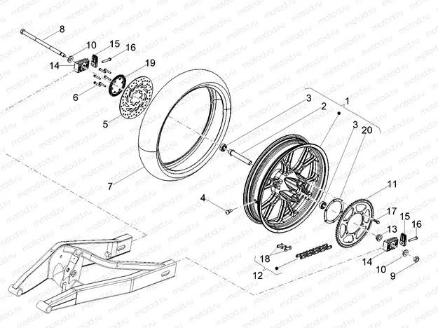 Rear wheel