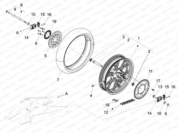 Rear wheel