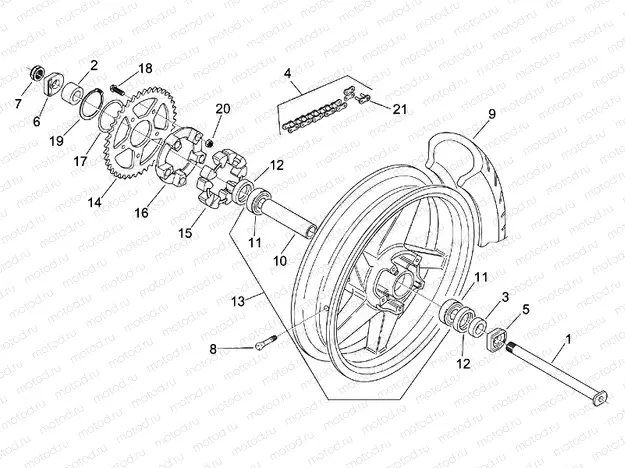 Rear wheel