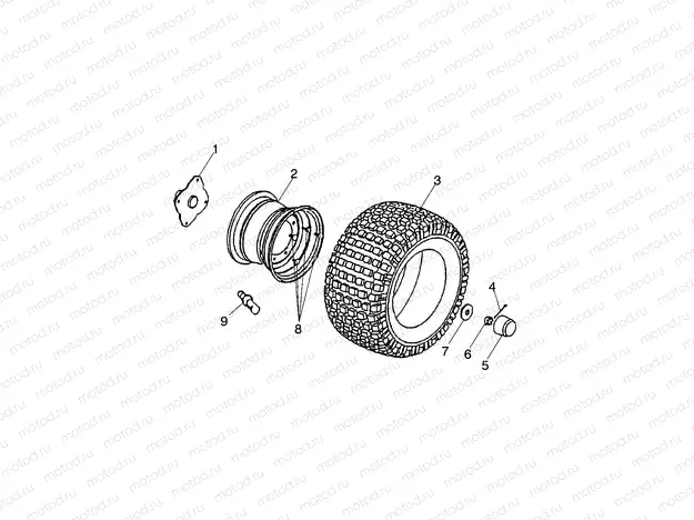 REAR WHEEL - A03FA09CA/CC/CD (4978857885B08) | REAR WHEEL - A03FA09CA/CC/CD (4978857885B08)
