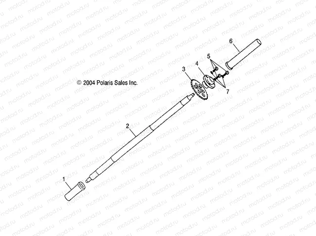 REAR WHEEL AXLE - A02FA09CA/CB/CC (4995259525B13) | REAR WHEEL AXLE - A02FA09CA/CB/CC (4995259525B13)