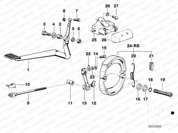 Rear wheel brake