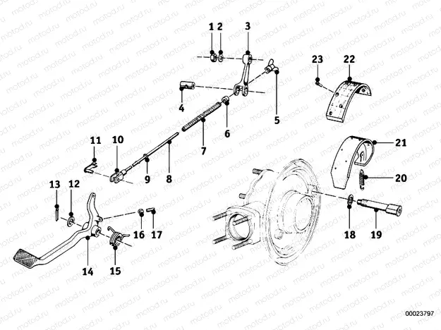 Rear wheel brake