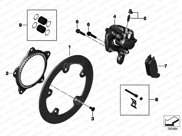 Rear wheel brake