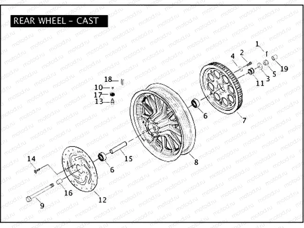 REAR WHEEL - CAST