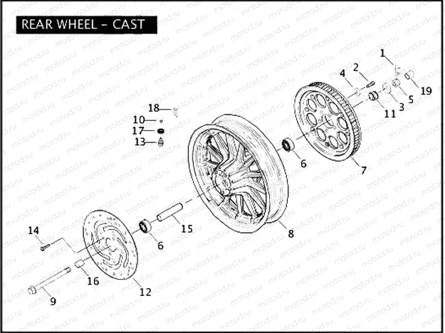 REAR WHEEL - CAST