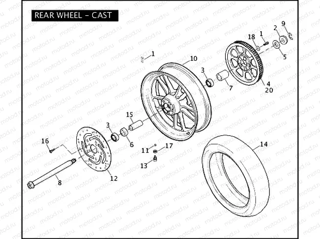 REAR WHEEL - CAST