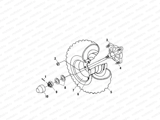 REAR WHEEL DRIVE - A02CK42AA/AB (4970327032C01) | REAR WHEEL DRIVE - A02CK42AA/AB (4970327032C01)