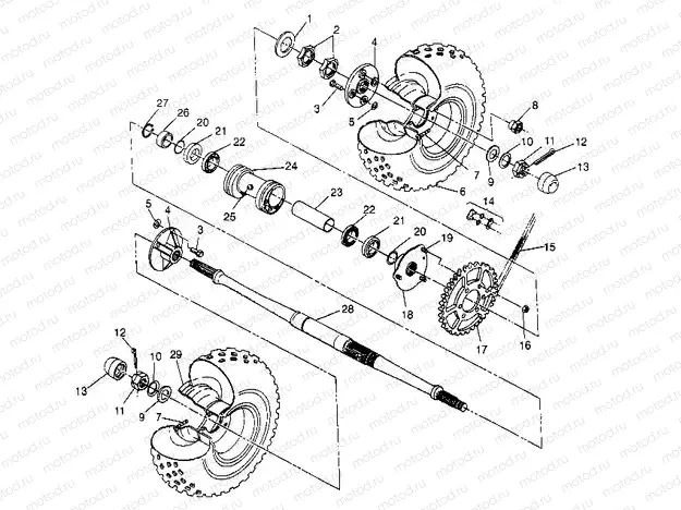REAR WHEEL DRIVE ASSEMBLY Trail Blazer W947221 (4926832683C001) | REAR WHEEL DRIVE ASSEMBLY Trail Blazer W947221 (4926832683C001)