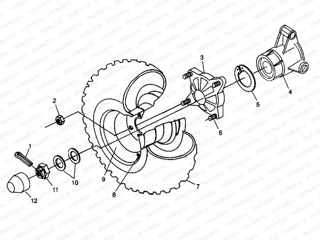 REAR WHEEL DRIVE SPORTSMAN 500 W969244 and SWEDISH SPORTSMAN 500 S969244 (4936093609C008) | REAR WHEEL DRIVE SPORTSMAN 500 W969244 and SWEDISH SPORTSMAN 500 S969244 (4936093609C008)