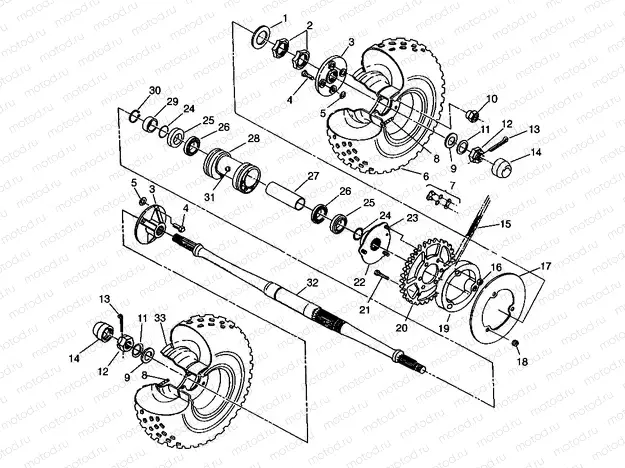 REAR WHEEL DRIVE Trail Boss W968527 (4935883588C002) | REAR WHEEL DRIVE Trail Boss W968527 (4935883588C002)