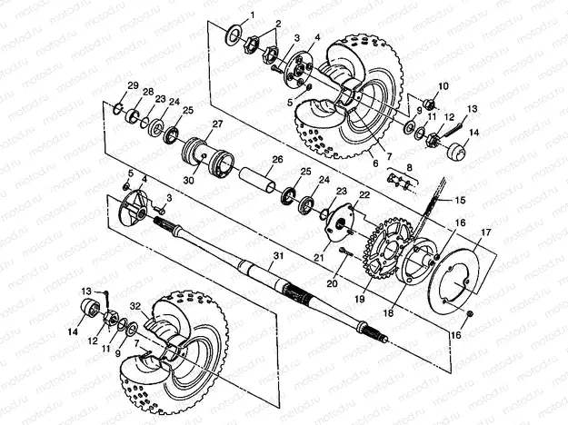 REAR WHEEL DRIVE Trail Boss W98AA25C (4945314531C001) | REAR WHEEL DRIVE Trail Boss W98AA25C (4945314531C001)