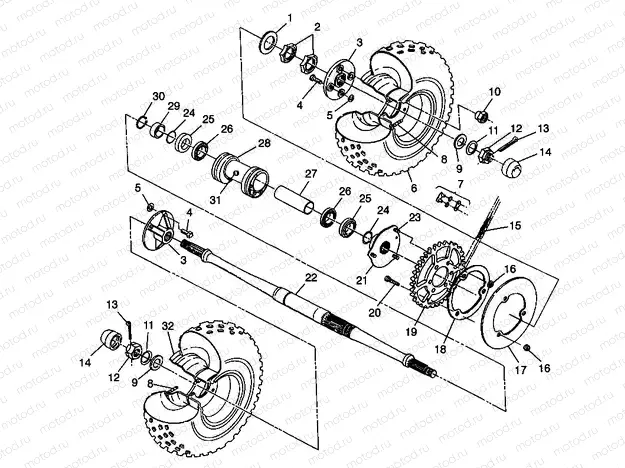 REAR WHEEL DRIVE - W98AA42A (4945524552C002) | REAR WHEEL DRIVE - W98AA42A (4945524552C002)
