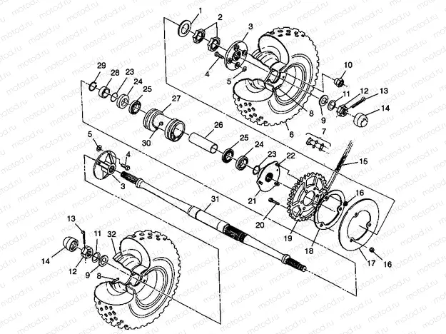 REAR WHEEL DRIVE - W98AC42A (4945214521C007) | REAR WHEEL DRIVE - W98AC42A (4945214521C007)