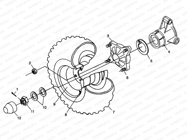 REAR WHEEL DRIVE - W98CH50AB (4945714571c008) | REAR WHEEL DRIVE - W98CH50AB (4945714571c008)