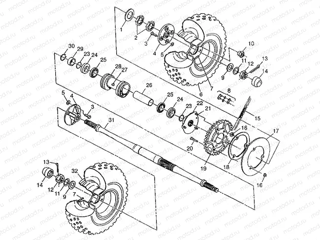 REAR WHEEL DRIVE XPLORER 300 W97CC28C (4939813981C007) | REAR WHEEL DRIVE XPLORER 300 W97CC28C (4939813981C007)