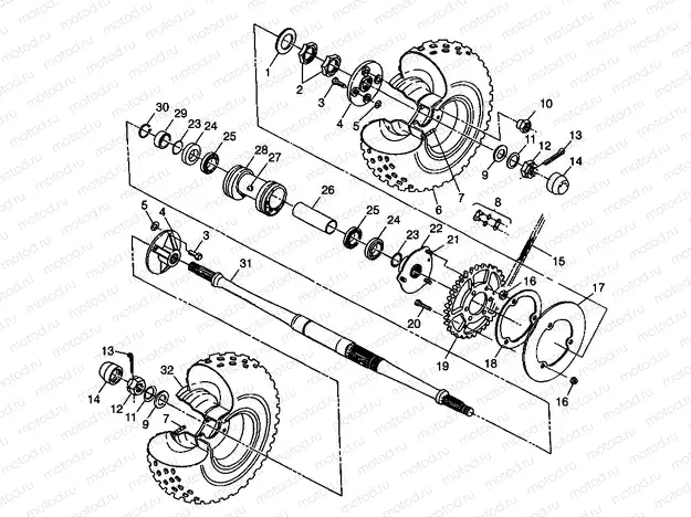 REAR WHEEL DRIVE XPLORER 300 W98CC28C (4945264526C008) | REAR WHEEL DRIVE XPLORER 300 W98CC28C (4945264526C008)