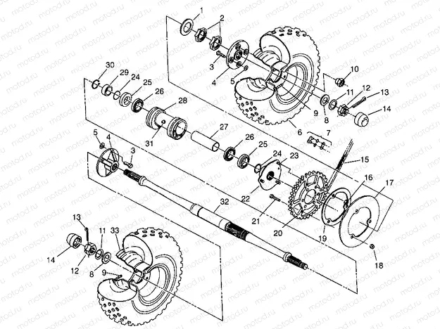 REAR WHEEL DRIVE XPRESS 300 W969530 and XPRESS 400 W969540 (4935923592C011) | REAR WHEEL DRIVE XPRESS 300 W969530 and XPRESS 400 W969540 (4935923592C011)