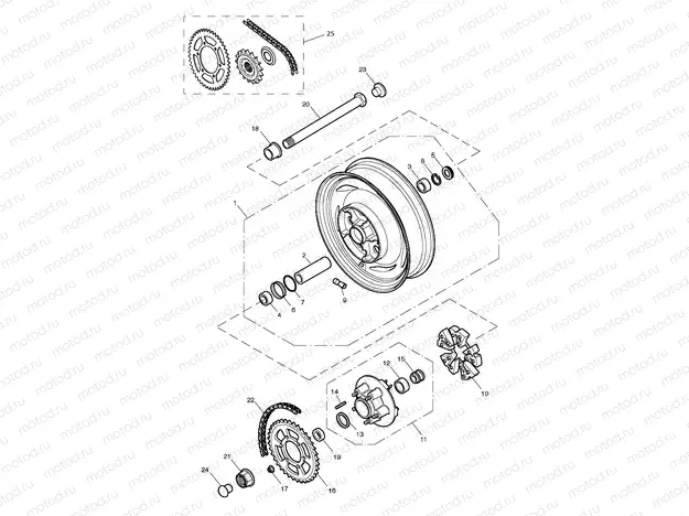 Rear Wheel & Final Drive 281466
