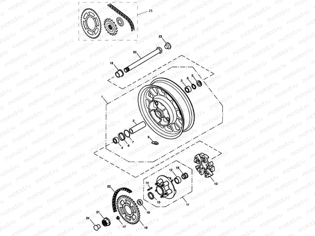 Rear Wheel, Final Drive 468390