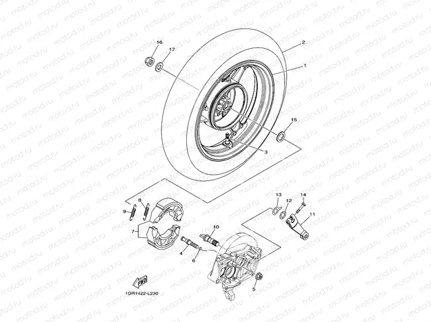 REAR WHEEL FOR CAST WHEEL