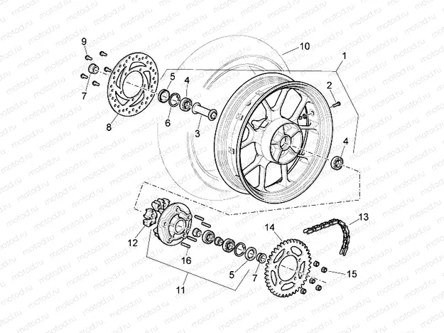 Rear wheel I