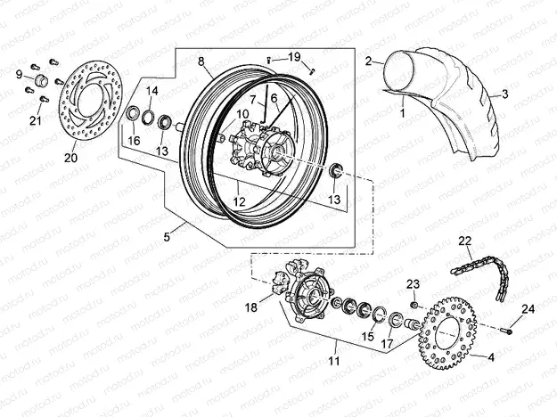 Rear wheel III